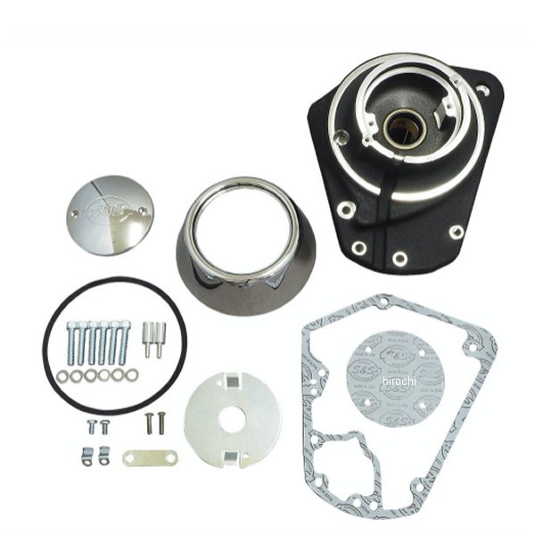 【メーカー在庫あり】 S&S エスアンドエス S&S キャストギアカバーキット 73-84年 ビッグツイン リンクルブラック 31-0299 HD店