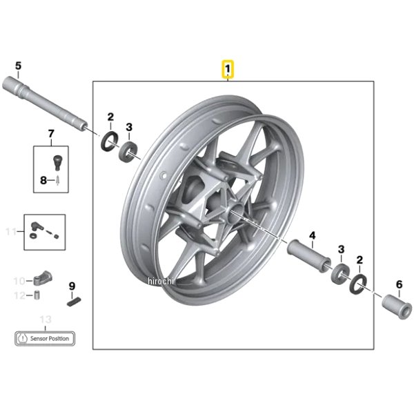 BMW純正 F ホイール schwarz ストライプ付キ 36318556000 HD店