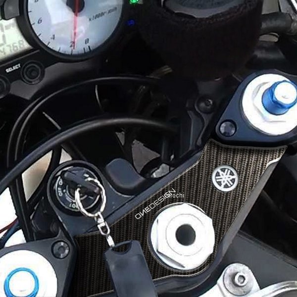 ワンデザイン ONEDESIGN トップブリッジステッカー カーボン柄 03年-04年 YZF-R6 PPSY8P HD店