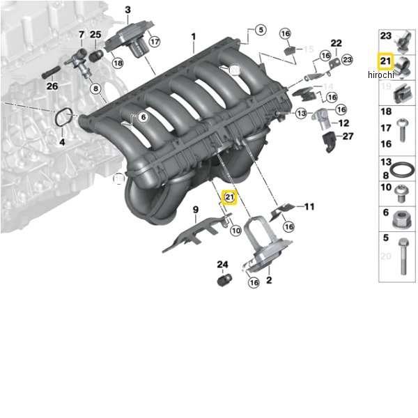 BMW純正 固定クリップ 61138368029 HD店