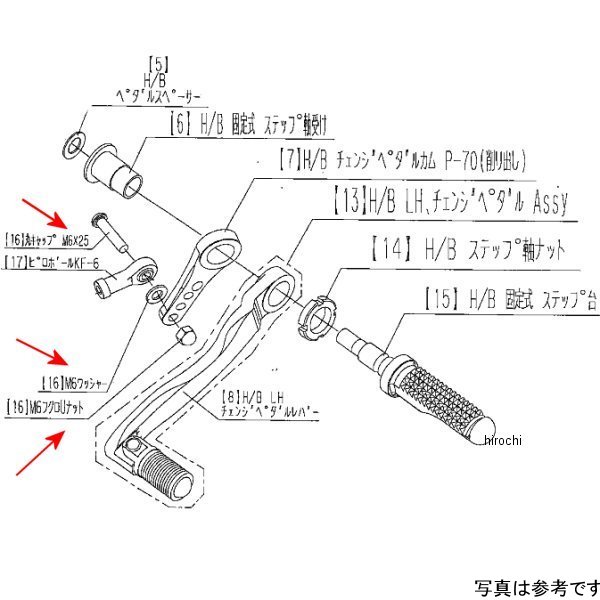 ビート BEET LH ペダルボルトSET 19CBR400R 9099-H83-10 HD店