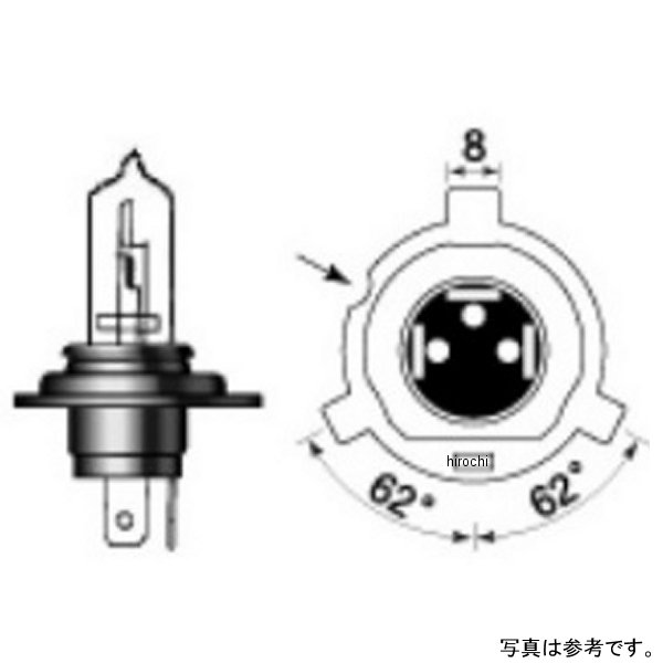 【メーカー在庫あり】 M&H マツシマ H4R バイクビーム B2 1個入りブリスターパック 12V 60/35W (白ステルス) 131SS HD店
