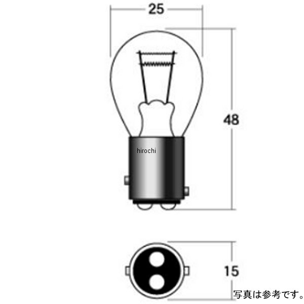 【メーカー在庫あり】 M&H マツシマ ウインカー球ストップ球 1P 12V23/8W オレンジ 1P3410OR HD店