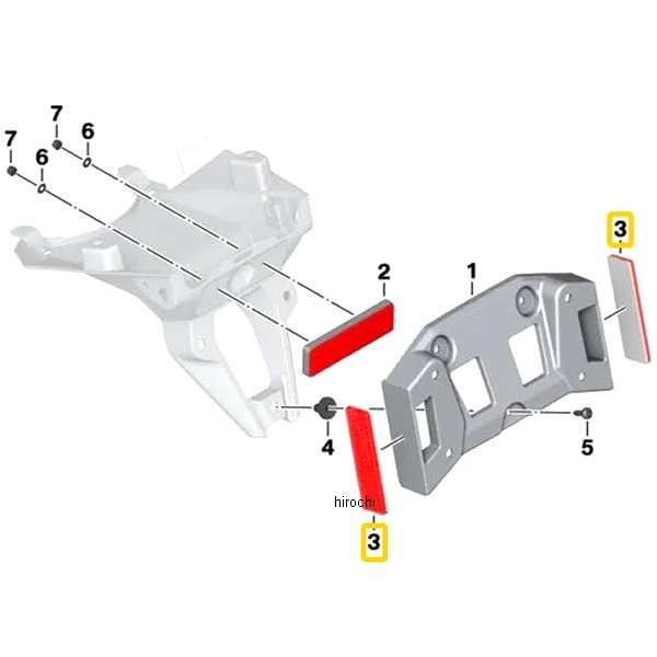 BMW純正 リフレクター 黄 63147671350 HD店