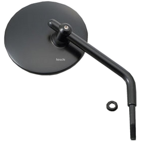 【メーカー在庫あり】 デイトナ ハイビジミラー ROUND 黒 ハーレー汎用 17023 HD店