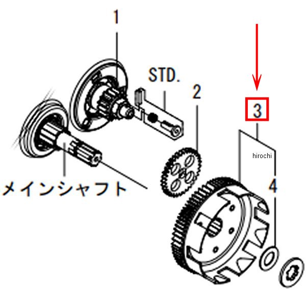 SP武川 クラッチアウターCOMP 69T エイプ 00-02-0489 HD店