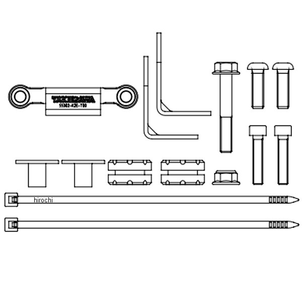 【メーカー在庫あり】 SP武川 オイルクーラーブラケット SH4V+R CT125 07-07-0427 HD店