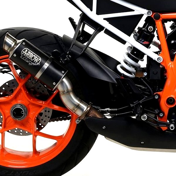 アロー ARROW スリップオンマフラー GP2 17年-18年 KTM 1290SUPERDUKEGT ニクロムダーク/ステンエンド 71537GPI HD店