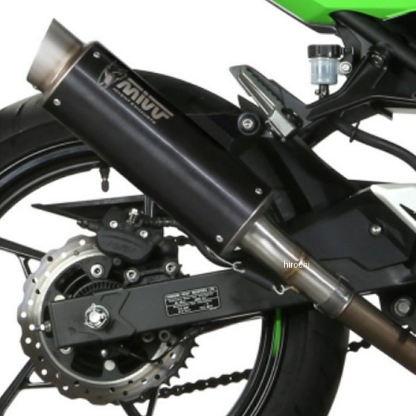Mivv スリップオンマフラー GP PRO 18年-22年 Ninja400 ブラックステンレス K.047.LXBP-Ninja400 HD店