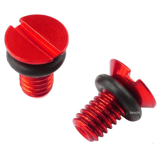 【メーカー在庫あり】 ジータ ZETA フロントフォーク エアーバルブスクリュー WP 2個入り 赤 ZE56-11012 HD店