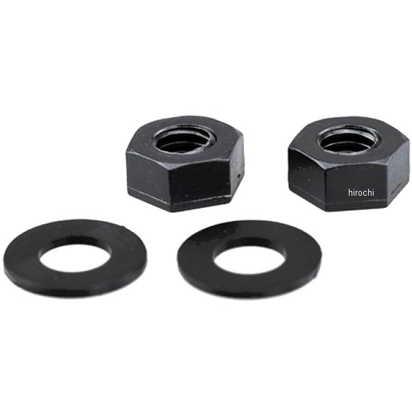 【メーカー在庫あり】 キジマ ワッシャー&ナットセット Nanoランプ用 M6 黒 2個入り 217-5023 HD店