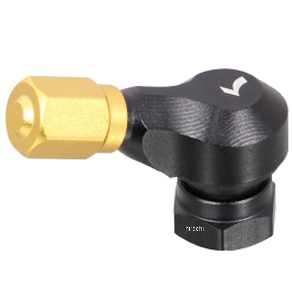 【メーカー在庫あり】 キタコ アルミエアーバルブ type3 黒/ゴールド 509-5000370 HD店