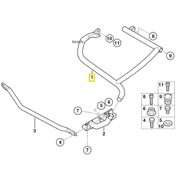 BMW純正 アッパー エンジン セーフティ バー LH 11117668331 HD店