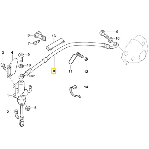 BMW純正 ブレーキ ホース、スチール外装 L=345mm 34327677201 HD店