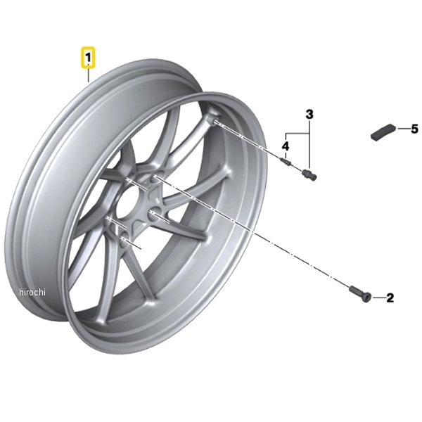 BMW純正 鋳造製 R ホィール Schwarz 4.5X17 36318404712 HD店