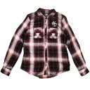 【即納】 ハーレー純正 新品 長袖チェックシャツ スナップ 黒/赤 レディース XSサイズ 96151-18VW/002S HD店