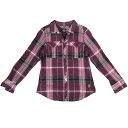 【即納】 ハーレー純正 新品 長袖 シャツ ロールタブ スリーブ チェック 紫 レディース XSサイズ 96191-17VW/002S HD店