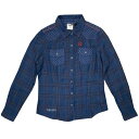 【即納】 ハーレー純正 新品 長袖 シャツ バーサタイル マルチ チェック 青/グレー レディース Sサイズ 96051-18VW/000S HD店