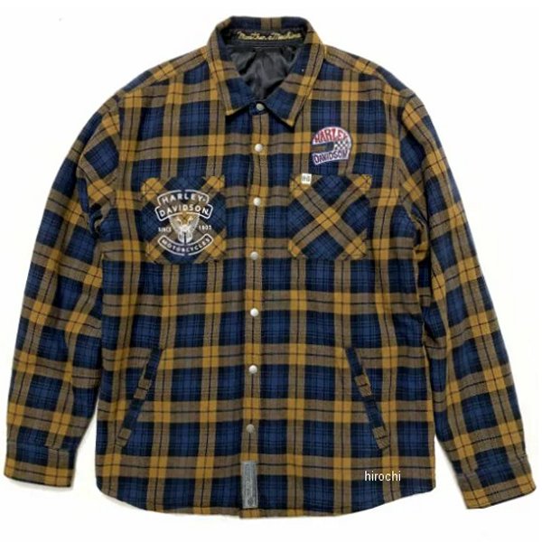 【即納】 ハーレー純正 新品 シャツジャケット リバーシブル キルティング チェック ブラウン/ネイビー/黒 XLサイズ 96607-19VM/002L HD店