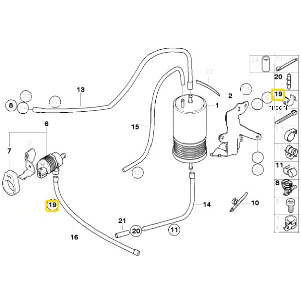 BMW純正 ケーブル ホルダー 07147158124 HD店