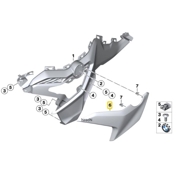 BMW純正 ラジエターカバー RH プライム 46638564580 HD店
