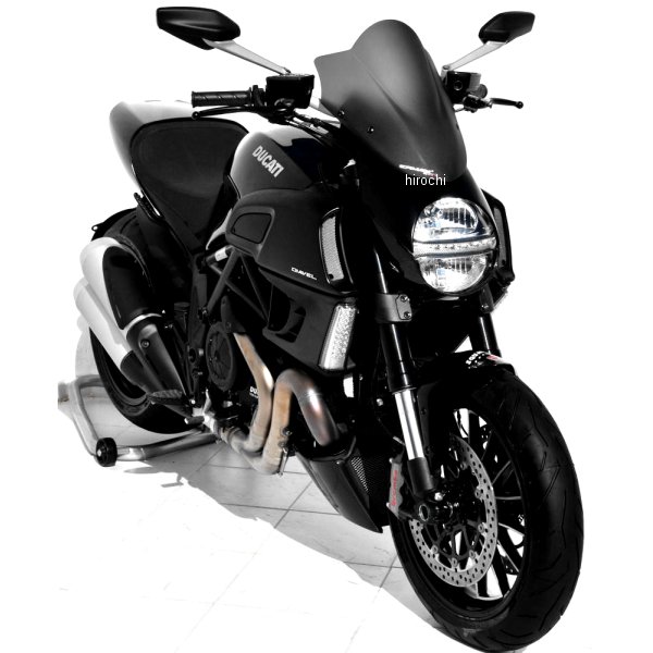 0607XX023 アルマックス ERMAX スポーツスクリーン 39cm 11年-13年 ドゥカティ DIAVEL グレー 060754023 HD店