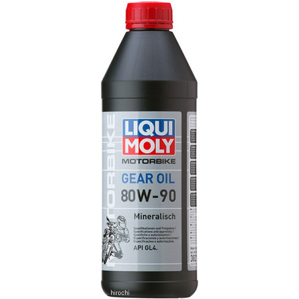 リキモリ LIQUIMOLY ギアオイル 80W9080W-90内容量：1Lアプルーバル (車両メーカー承認): API GL4【仕様説明】厳選されたベースオイルとマルチな性能を持つ添加剤を配合した高性能耐高圧ギヤオイル。 API分類GL4を要求するあらゆるタイプのバイクエンジンで汎用的に使用可能です。通常の使用状況から高負荷まで対応するモーターサイクルトランスミッションおよびファイナルドライブ用。使用、交換に関しては、車両またはトランスミッション製造メーカーの指示に従ってください。3821楽天 HD店