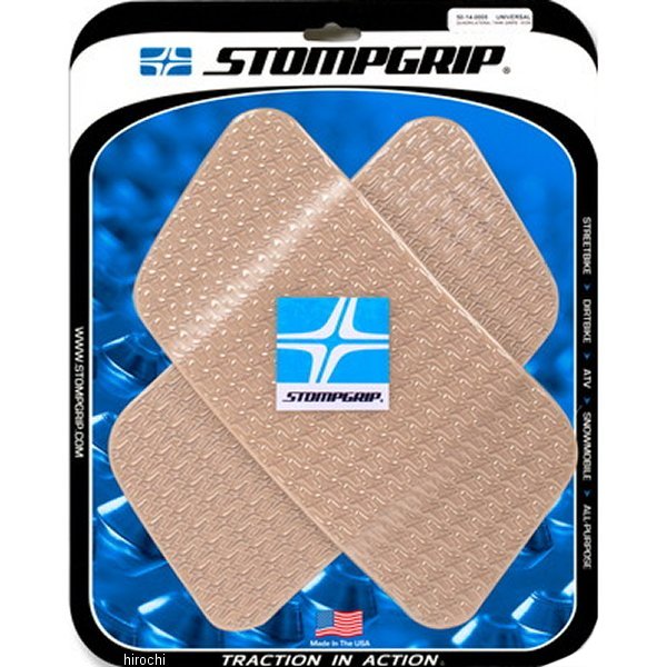 ストンプグリップ STOMPGRIP トラクションパッドタンクキット 汎用 四辺形 12.7x27.3x2 クリア 50-14-0..