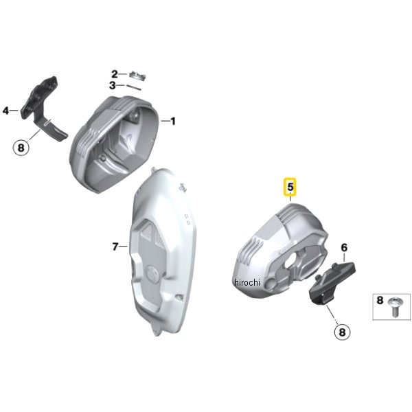 BMW純正 シリンダー ヘッド カバー LH 11128394703 HD店