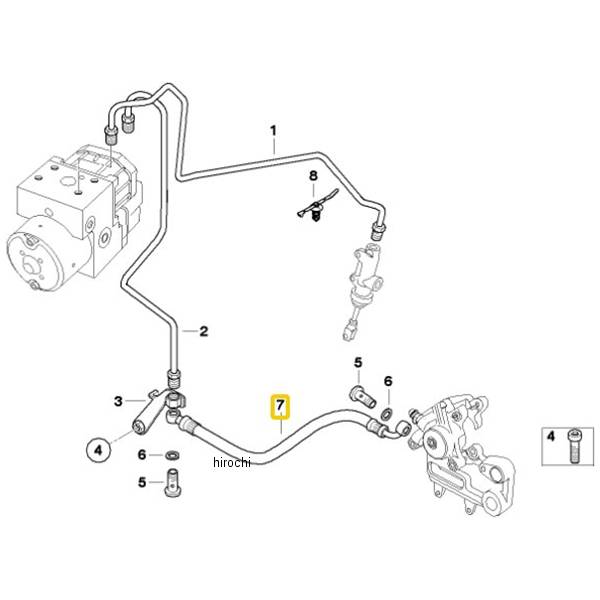 BMW純正 R ブレーキ ホース 34217724361 HD店