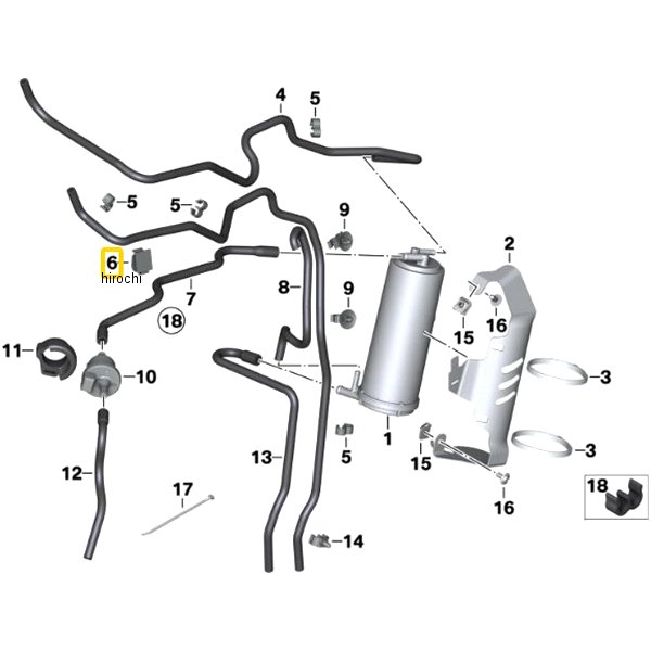BMW純正 ホース ホルダー 貼付済み 61137849481 HD店