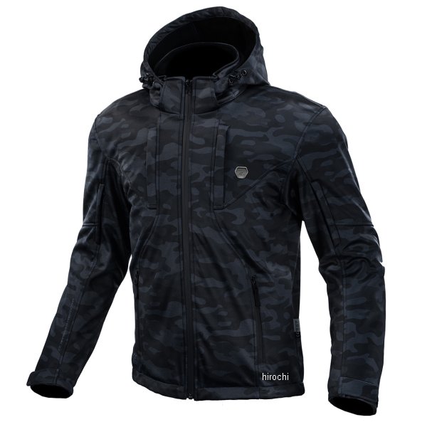 【メーカー在庫あり】 コミネ KOMINE 秋冬モデル プロテクトソフトシェルシステムパーカ ブラックカモ Lサイズ JK-6022 HD店