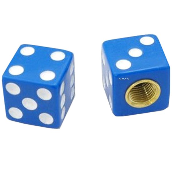 【メーカー在庫あり】 ガッツクローム バルブキャップセット ダイス 青 AA111BL HD店