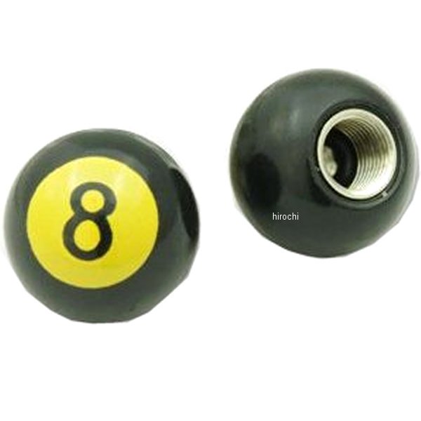 【メーカー在庫あり】 ガッツクローム バルブキャップセット 8ボール 黒 AA111EB HD店