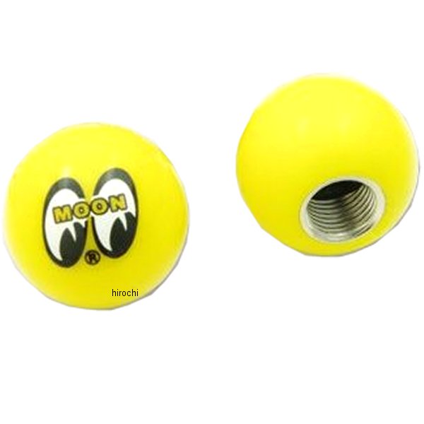 【メーカー在庫あり】 ガッツクローム バルブキャップセット ムーンアイボール 黄 AA111MN HD店