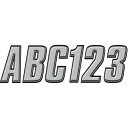 【USA在庫あり】 ハードライン HARDLINE ステッカー 76mm 800 シルバー/黒 (146枚入り) 4320-1029 HD(2)