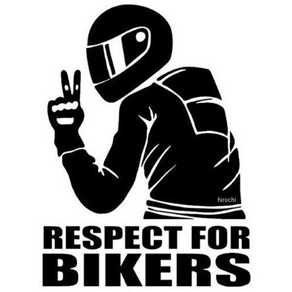  エナジープライス EnergyPrice RESPECT FOR BIKERS粘着シール 黒 27362983 HD店