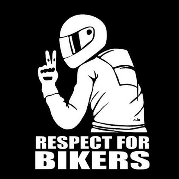  エナジープライス EnergyPrice RESPECT FOR BIKERS粘着シール 白 27362990 HD店
