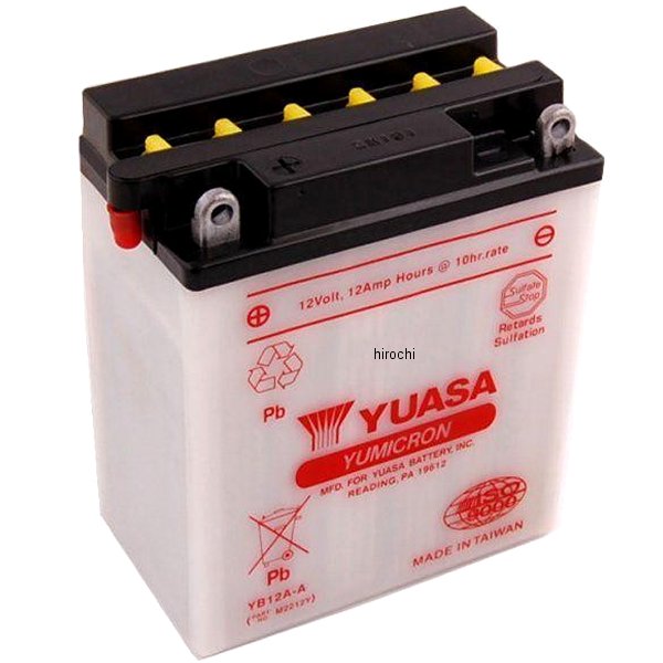 【USA在庫あり】 ユアサ YUASA バッテリー 開放型 YB12A-A YB12A-A HD店