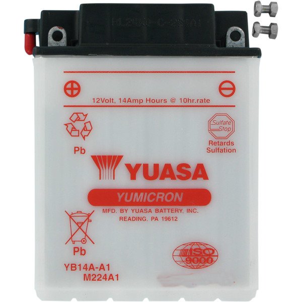 【USA在庫あり】 ユアサ バッテリー 開放型 YB14A-A1 YB14A-A1 HD店
