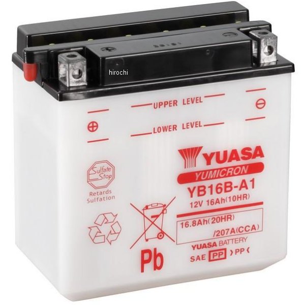 【USA在庫あり】 ユアサ YUASA バッテリー 開放型 YB16B-A1 YB16B-A1 HD店