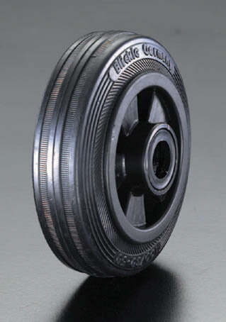 【メーカー在庫あり】 エスコ ESCO 200x50mm 車輪 ラバータイヤ・PPリム・ローラーベアリング 00001206..