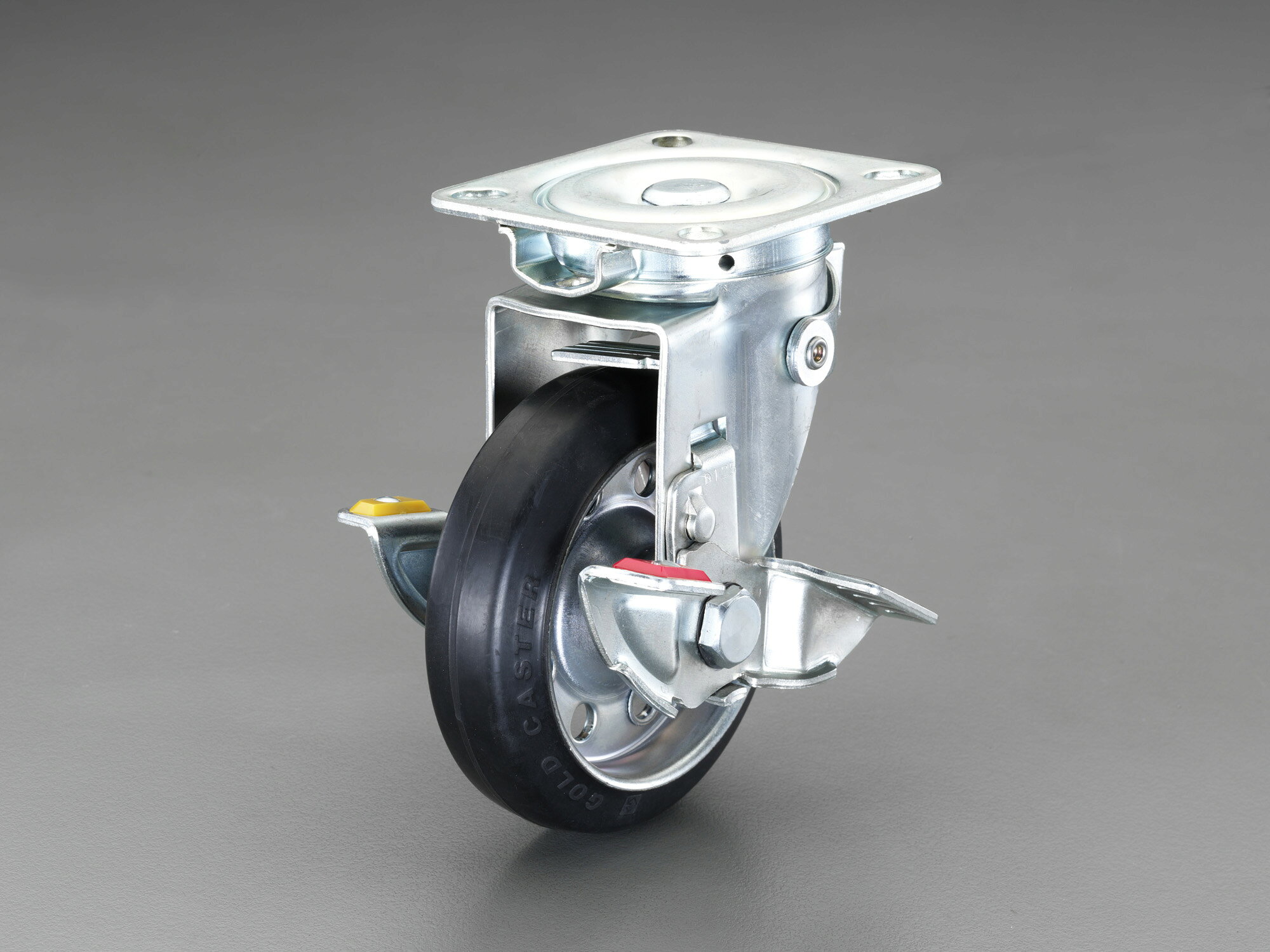 【メーカー在庫あり】 エスコ ESCO 125mm キャスター 自在・固定切替・ブレーキ付 000012254778 HD店