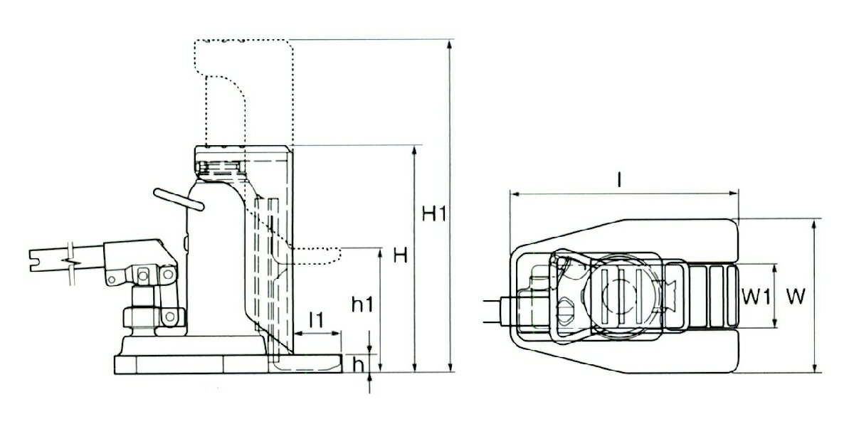 【メーカー在庫あり】 エスコ ESCO 3.0ton 爪付ジャッキ 000012245481 HD店