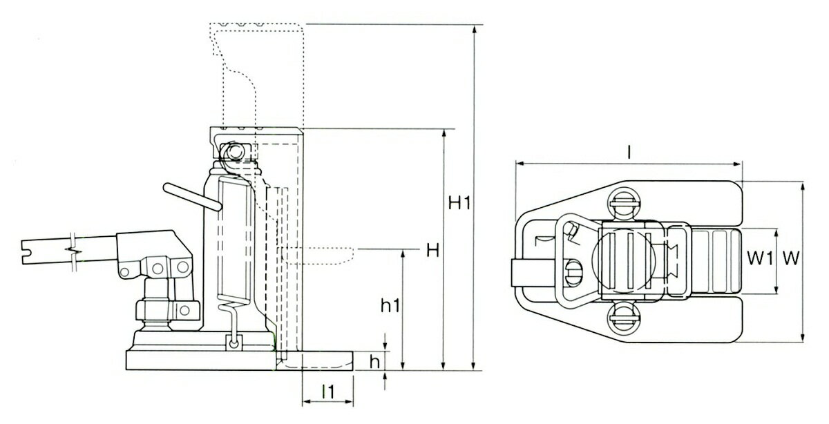 【メーカー在庫あり】 エスコ ESCO 5.0ton 爪付ジャッキ リターンスプリング付 000...