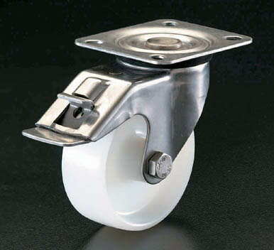 【メーカー在庫あり】 エスコ ESCO 250mm キャスター 自在金具・前輪ブレーキ付 000012025229 HD店