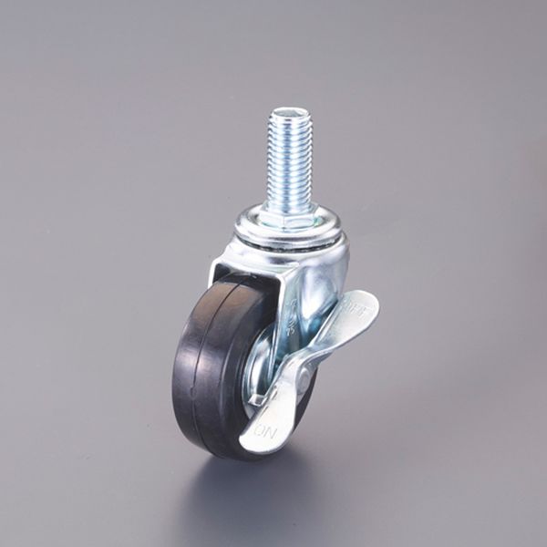 【メーカー在庫あり】 エスコ ESCO φ 75mm 自在キャスター(ゴム車/ブレーキ付) 000012346186 HD店