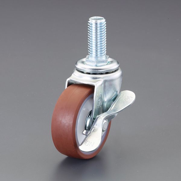 【メーカー在庫あり】 エスコ ESCO φ100mm 自在キャスター(ウレタン車/ブレーキ付) 000012346189 HD店