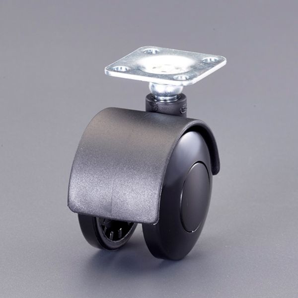 【メーカー在庫あり】 エスコ ESCO 50mm キャスター(ツインホイール/自在/クリーニング機能) 000012346..