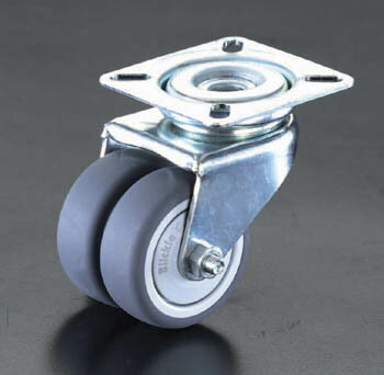 【メーカー在庫あり】 エスコ ESCO 50mm キャスター 自在金具・ツインホイール 000012066999 HD